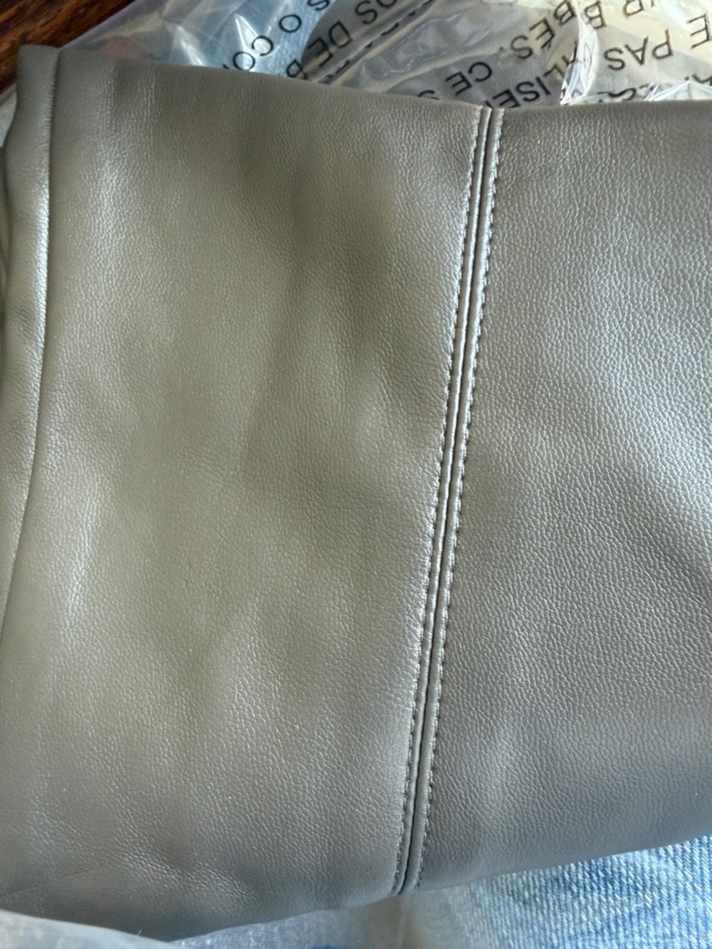 Ookie & Lala Faux Leather Miniskirt Size Size M, Olive (Dark Green) - Picture 5 of 8